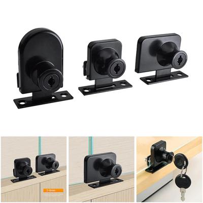 Zámek vitríny, posuvné skleněné dveře, 2 ks klíčů pro bezpečnostní zámky ze skla 5-8 mm, bez vrtání, kování dveří