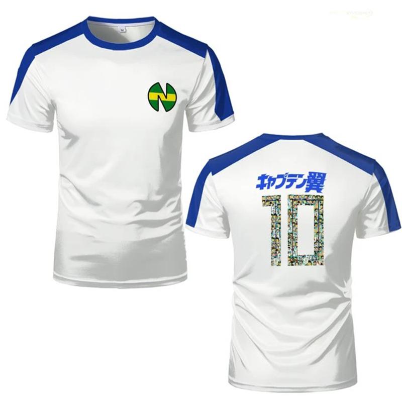 Sports T-shirts For Men Captain Tsubasa Anime Jersey Cosplay Custom Tops Loose Men And Women Quick-drying Sportswear Kids Tees