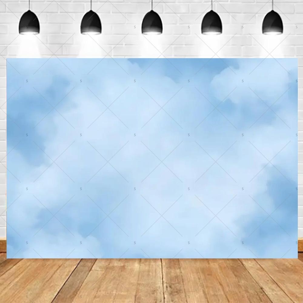 Dreamy Blue Sky And White Clouds Photography Backdrop Supplies Natural Scenery Wedding Party Decor Background Photo Shoot Props