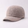 Winter New Plush Knitted Baseball Cap Simple Warm Curved Brim Cap