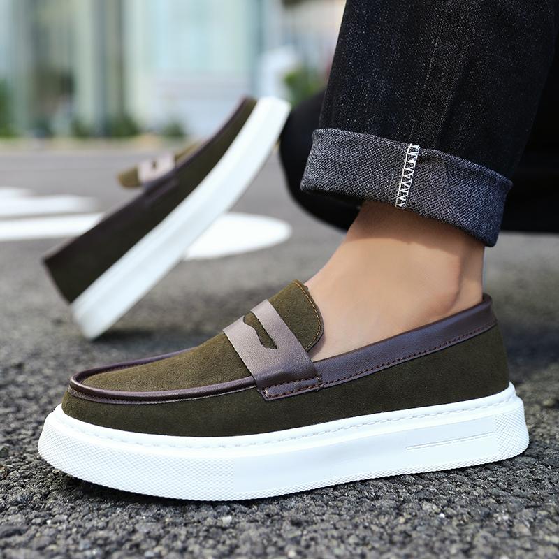 Brand Slip-onlazy Shoes Fashionable Korean Style Flats Bottomed Versatile Loafers Comfortable Men's Business Casual Board Shoes