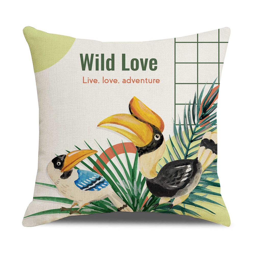 

Ins Nordic Tropical Plant Pillow Cover Customized Home Furnishings Office Lumbar Cushion Pillow Cover 45 * 45Cm (excluding pillow core)