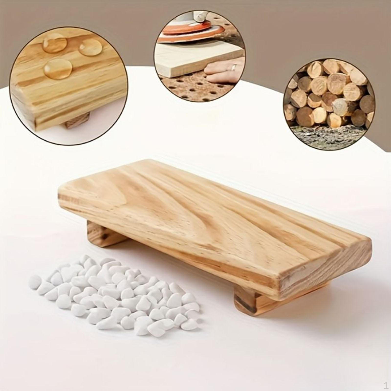 

Подставка на ножках из дерева, декоративная деревянная подставка для мыла, стола, раковины коричневый