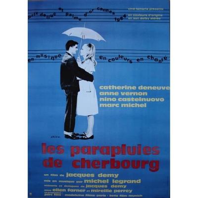 THE UMBRELLAS OF CHERBOURG Original Rolled Cinema Poster Small Format 53x40cm Movie Poster Deneuve