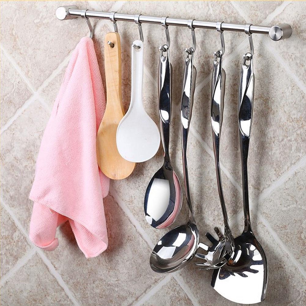 Stainless Steel Wall Hook Hanger Coat Robe Towel Hat Clothes Rack for Kitchen Bathroom