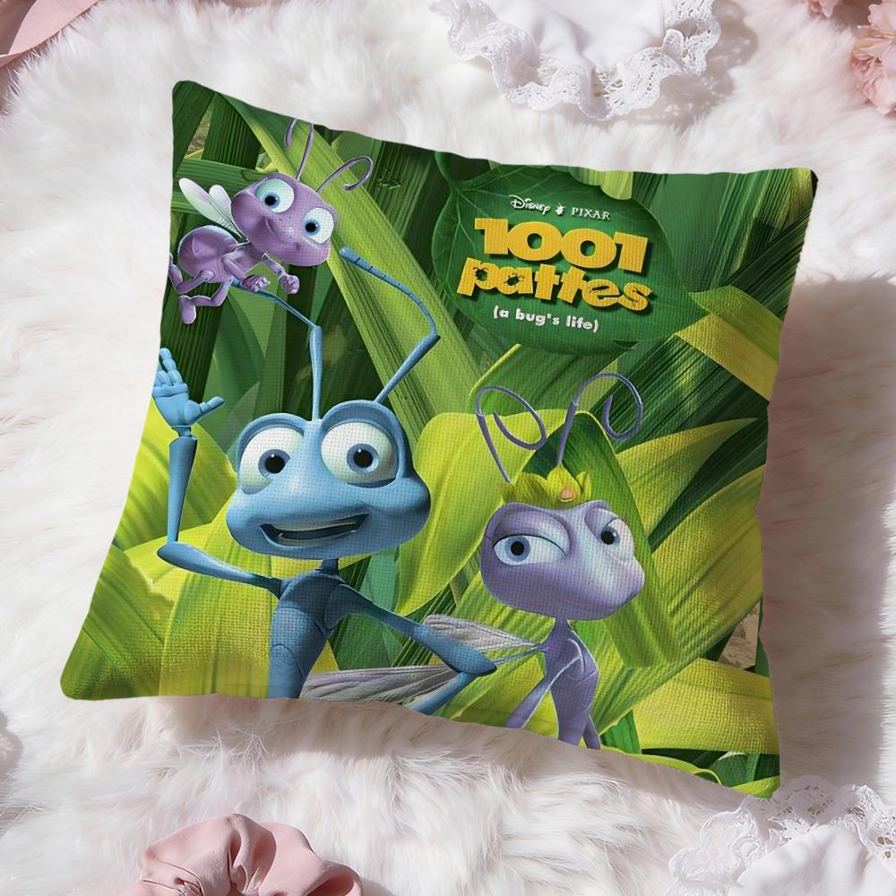A Bugs Life Cartoon Cushion Cover Premium Comfort Reversible Pillow Cove -Two In One Design for Any Room & Car Interior