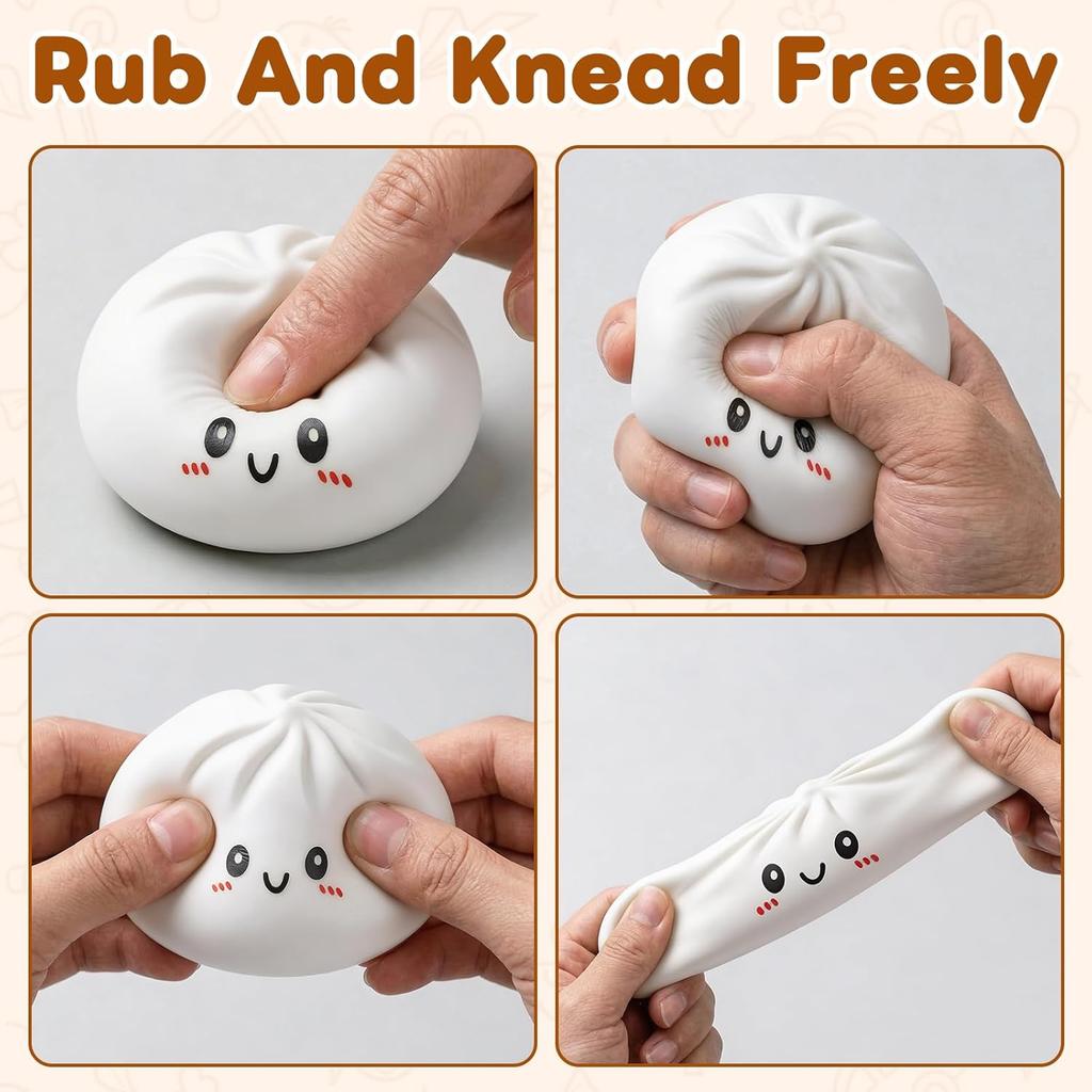 Jucarie 6cm Squishy Dumpling Surpriza Slow Rising Stress Relief Toy Random Surprise Baozi Plush