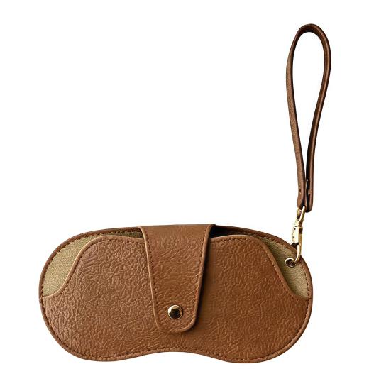 Sunglasses Storage Pouch, Imitation Leather Hanging Glasses Case with Carabiner, Portable Eyeglasses Holder for Bag