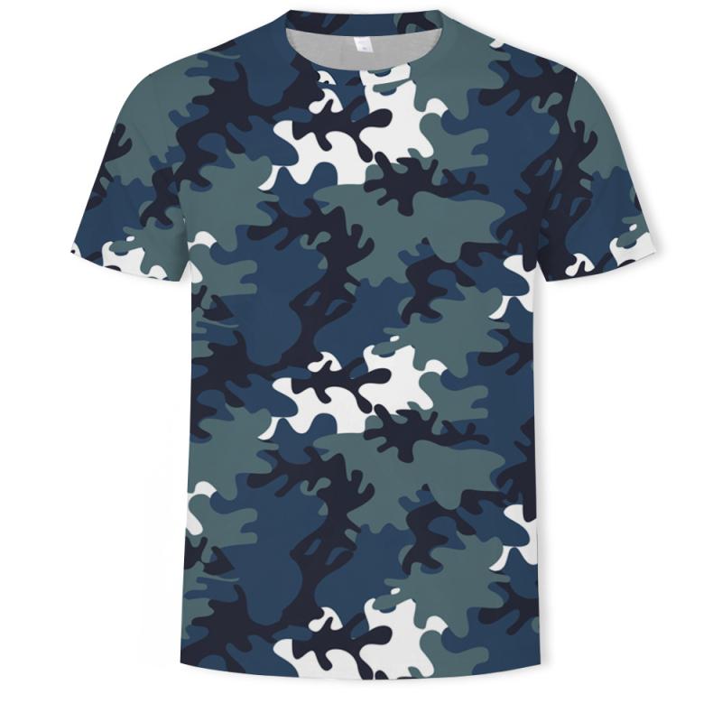 Camouflage Freizeit Herren- und Damen-T-Shirts Lässiger 3D-Druck Hip Hop Harajuku Persönlichkeit Rundhals Kurzarmkleidung