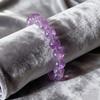 8mm φυσικό βραχιόλι από πλεγμένο αμέθυστο λεβάντας, γλυκό και κομψό, μοντέρνο κόσμημα