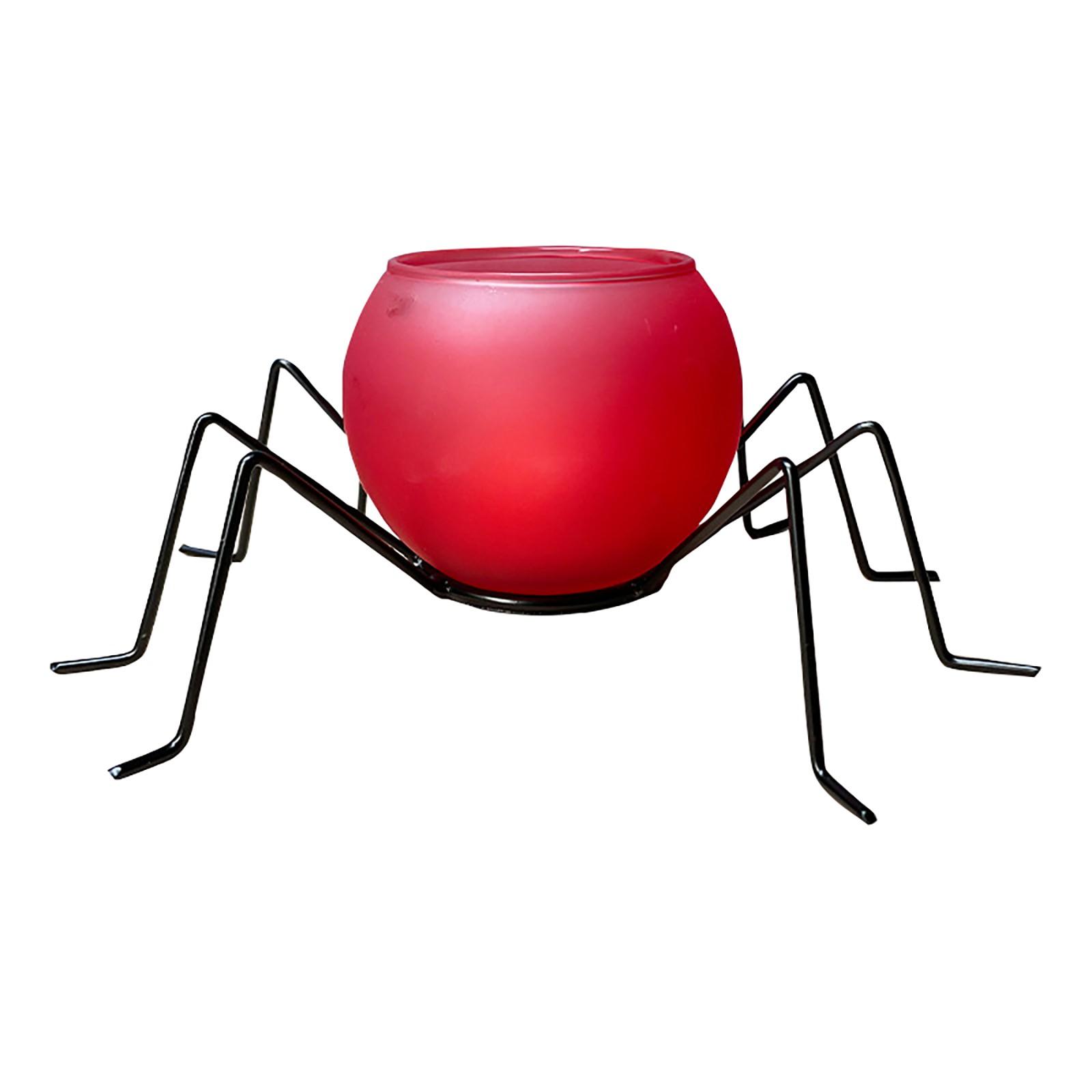 

Милий круглий підсвічник кольору павука. Підсвічник для прикраси Хеллоуїна червоний