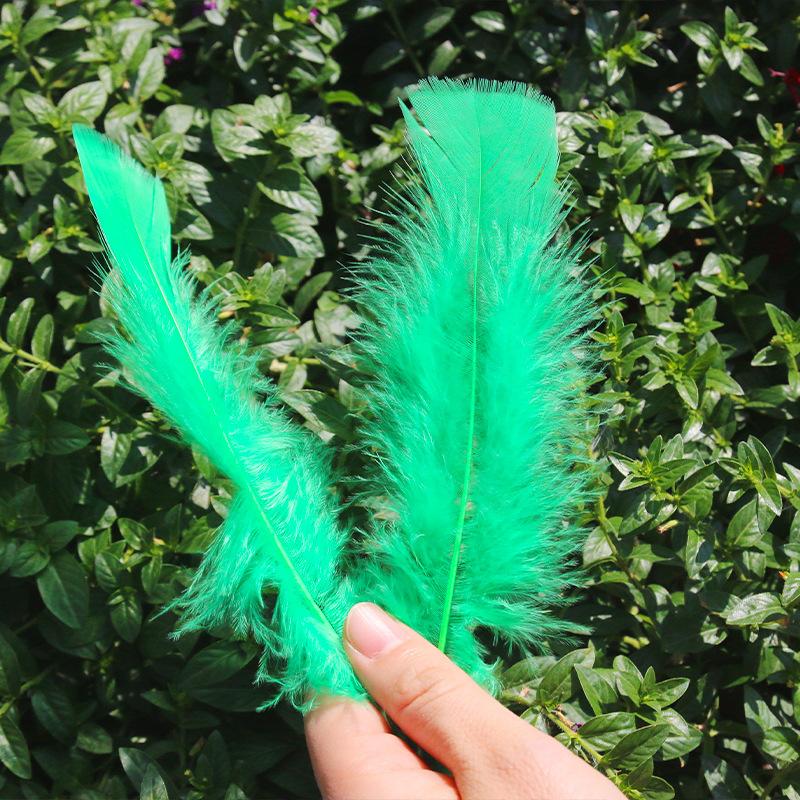 50Pcsdiy Handmade Feathers Flat Turkey Feathers Large Head Piece Feathers, Mask Decorative Clothing Material