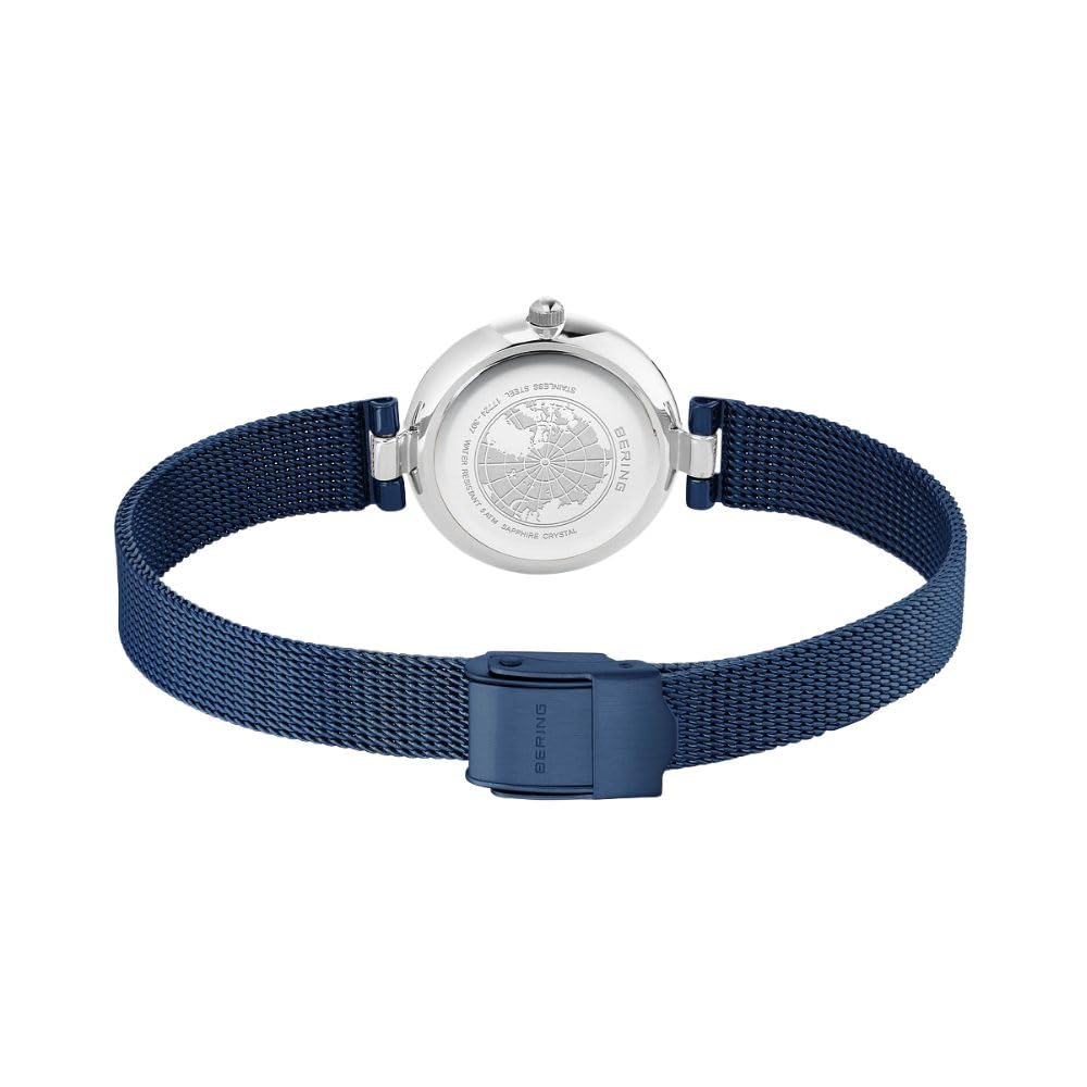 Authorized BERING Watch Classic Diamond Blue Sapphire Glass 316L Surgical Stainless Steel [Domestic Import] Women's (Scratch Resistant) 17724-307