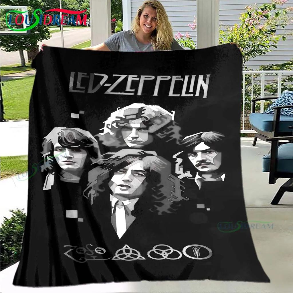 Pop Singer L-Led-Zeppelin Blanket,Flannel Throw Blanket for Home Bedroom Bed Sofa Picnic Office Hiking Leisure Nap Birthday Gift