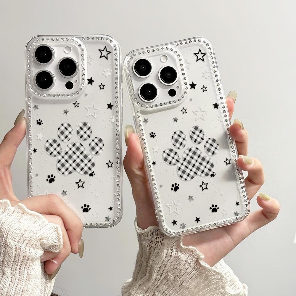 Bracelet Chain Phone Case For iPhone 17 16 15 13 14 for 17Air 17 12 14 16 Pro 17 14 16 Pro Max Sparking Diamond Cute Pattern Hard Cover With Lanyard