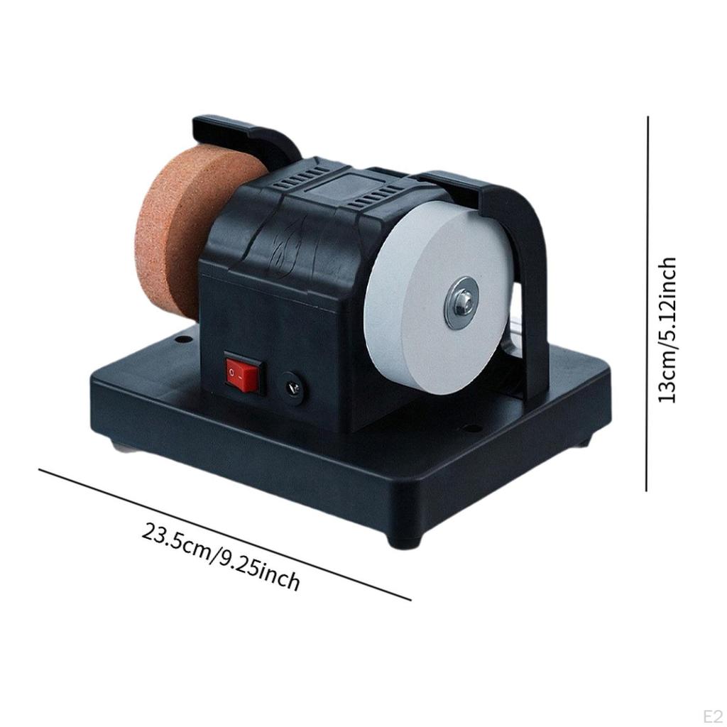 Small Bench Polisher Black Benchtop Sander Craft DIY Accessories Lapidary Equipment for Home