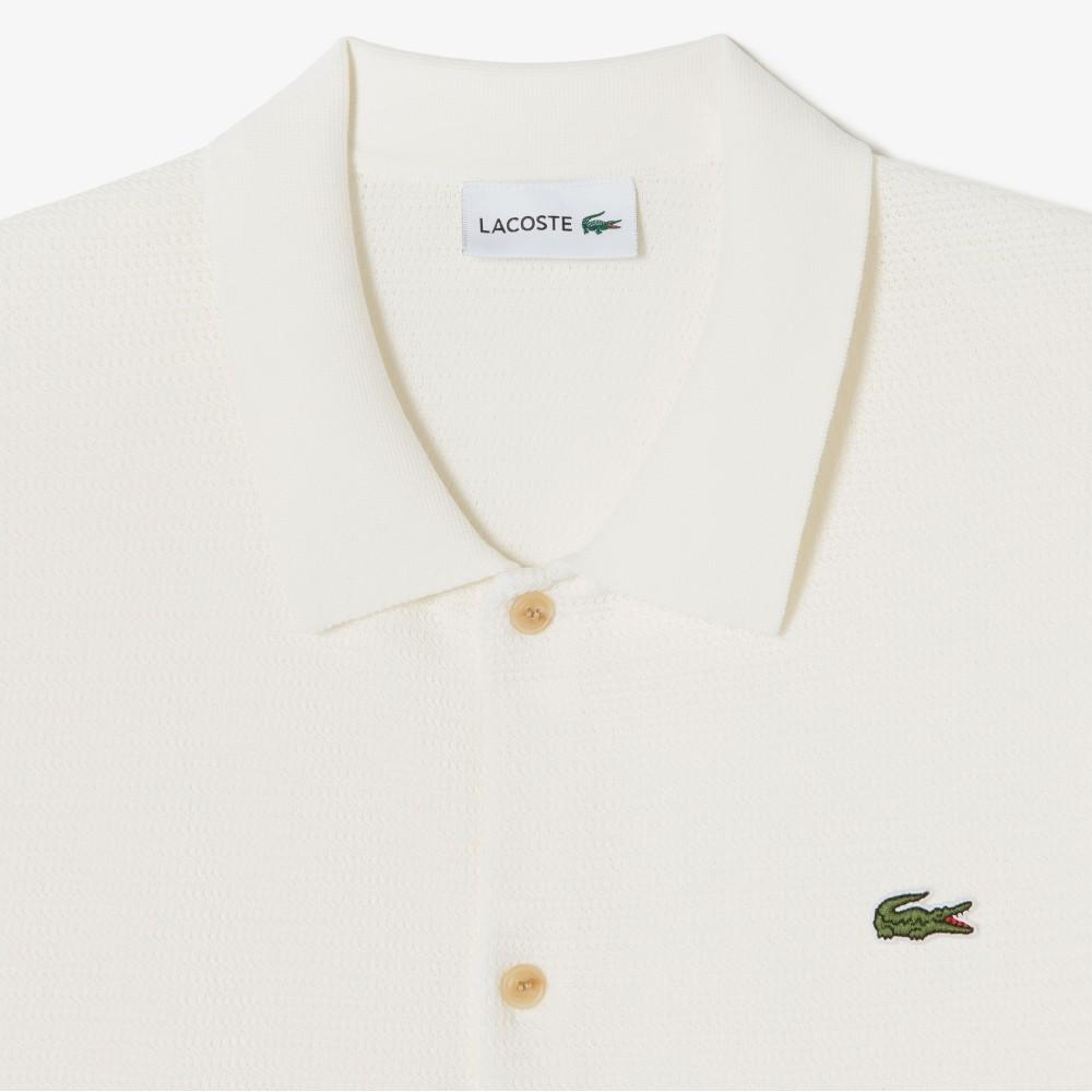 [Lacoste] Men's Rib-Knit Short Sleeve Cardigan AH457E-56GXFJ