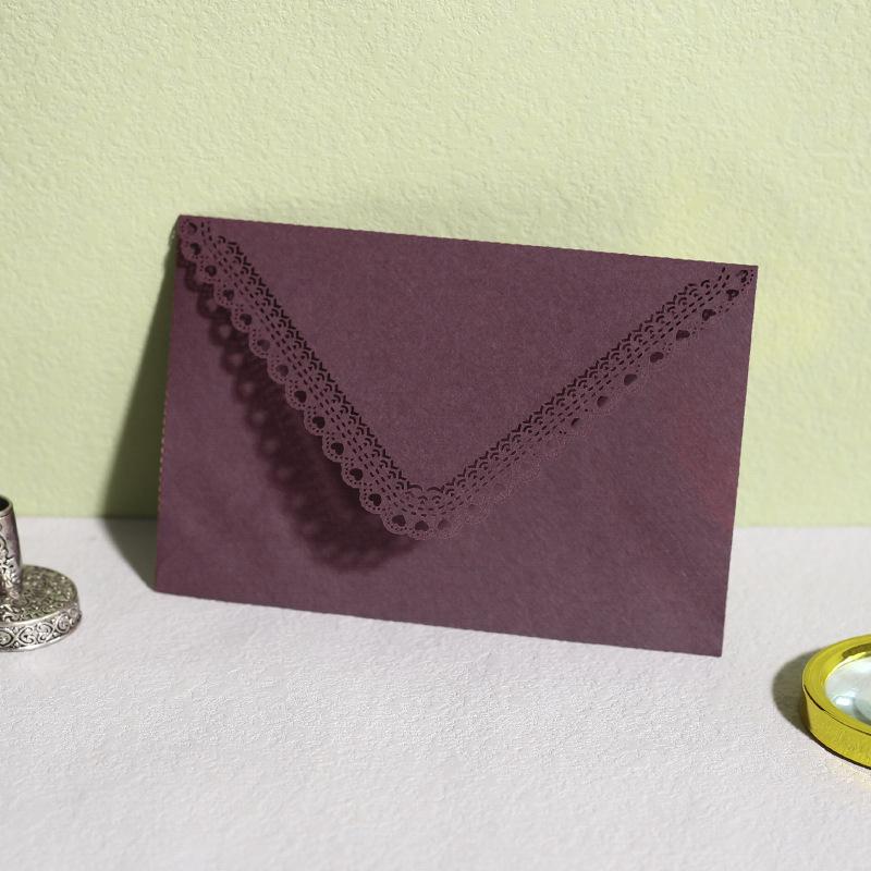 Colorful Laser-Cut Lace Triangular Invitation Card for Weddings and Birthdays