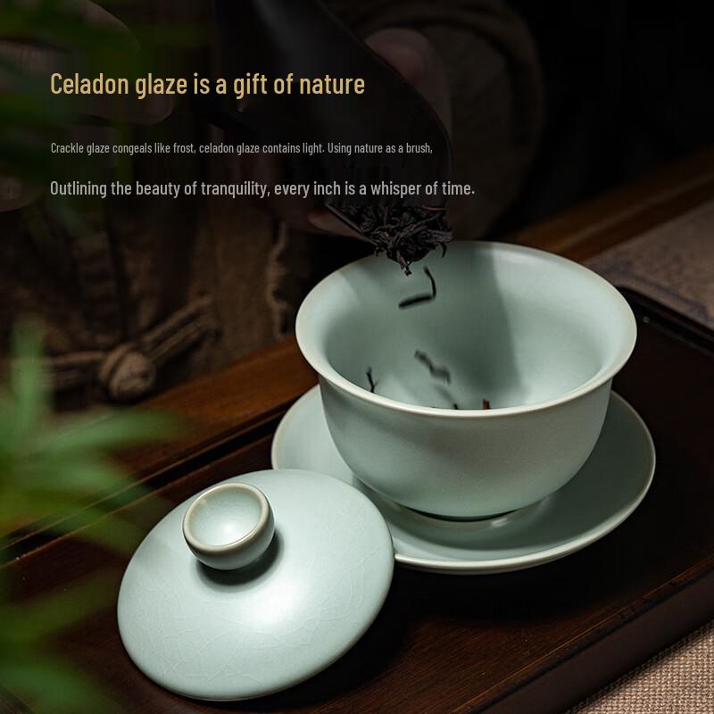 Zhou Zetang Jingdezhen Celadon Ru Kiln Tea Ware Collection