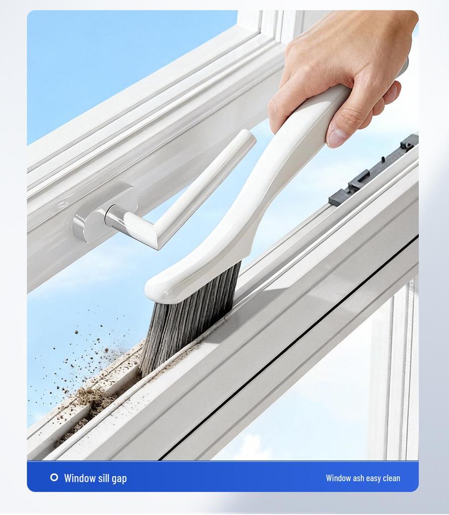 Baojiajie Stiff Bristle Brush for Window Grooves, Gutters, Kitchens, Bathrooms, and Wall Gaps.
