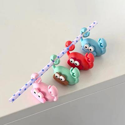 Στήριγμα καλωδίου Crab Cartoon Επιτραπέζιο Wider Wire Organizer Βάση αυτοκόλλητης συρμάτινη βάση Creative Data Cable Management Clip