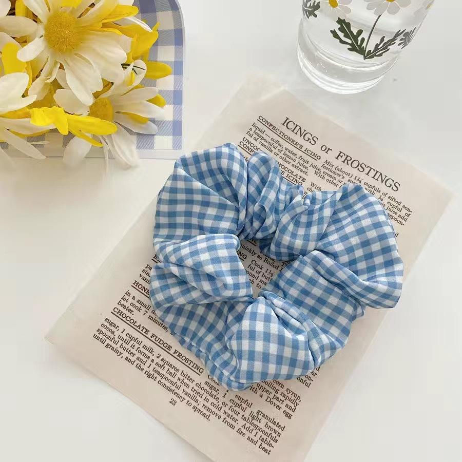 

Sunny Fresh Mojito Blue Scrunchies Floral Plaid Polka Dots White Hair Ropes Ties College Young Girls Hair Accessories Headband