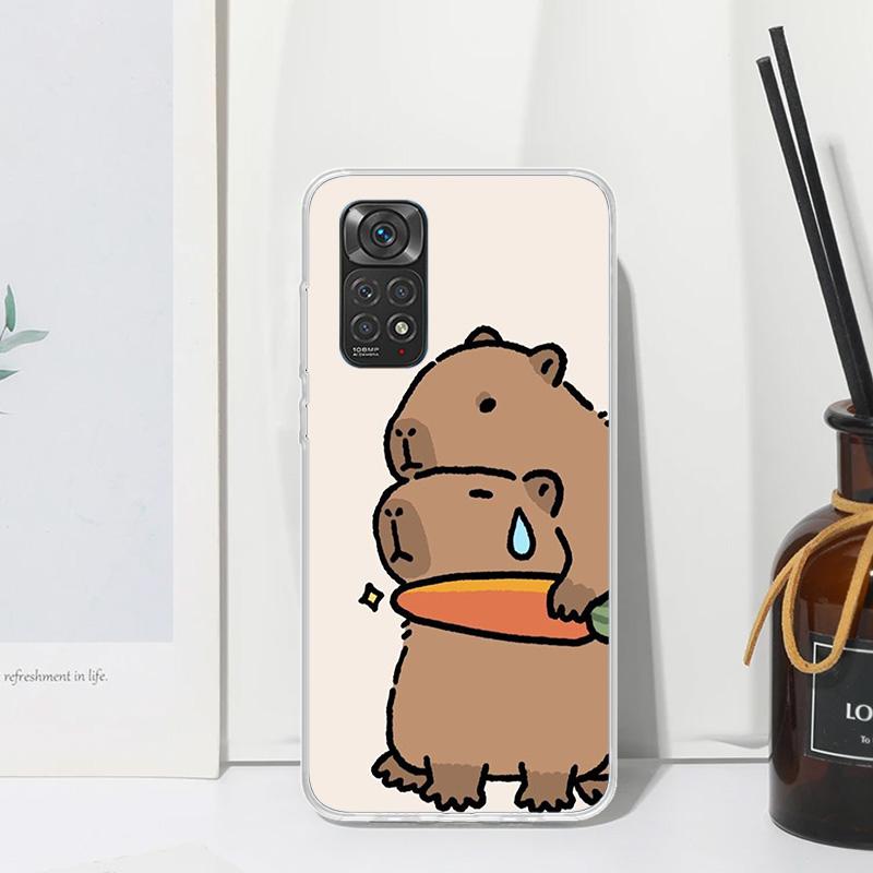 

Funny Capybara Cartoon Animal Phone Case For Xiaomi Redmi Note 15 13 14S 14 Pro Plus 12S 11S 10S 12 11E 10 11T Art Fundas Back C Note 14 Pro Plus