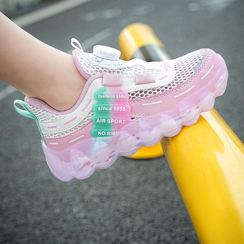 Middle and Large Children's Shoes Spring and Summer Sports 2025 Children and Girls Sports Shoes Classmates Foreign Trade Girls Face New Hollow