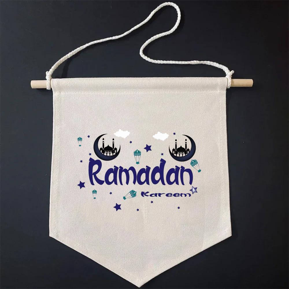 Ramadan Front Door Sign Ramadan Mubarak Wall Hanging Ramadan Banner Home Room Supplies Gifts for Muslim Eid Favor