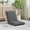 Adjustable Floor Chair Dark Grey Fabric
