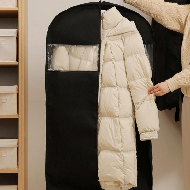 Clear View Clothes Dust Bag Thickened Waterproof Fabric For Hanging Garment Storage