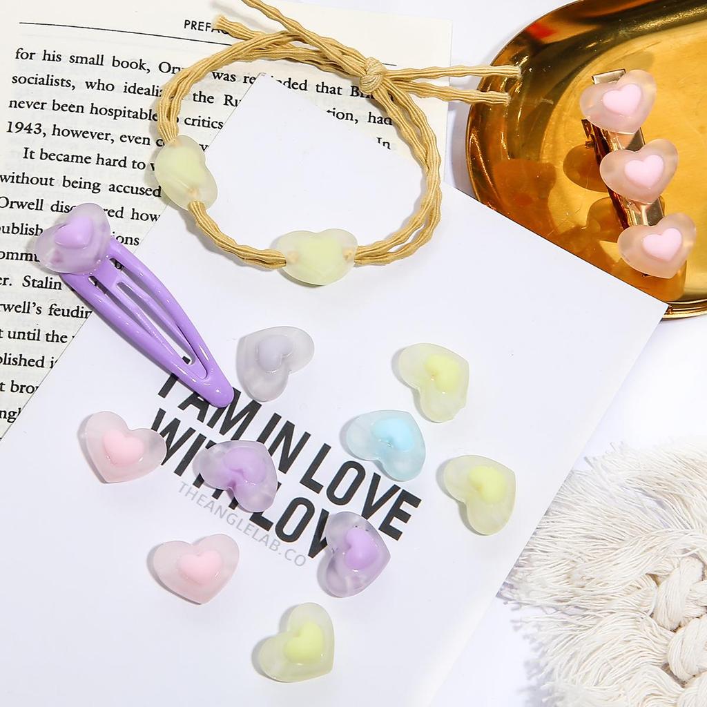 Akrylové korálky na polevu s mezerami Průhledné korálky ve tvaru květin/srdce/hvězdy pro výrobu šperků, příslušenství k náhrdelníkům