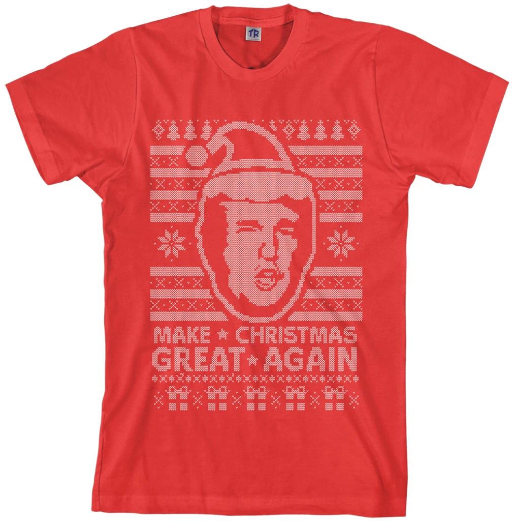 Threadrock Men s Donald Trump Ugly Christmas Sweater T shirt 2XL