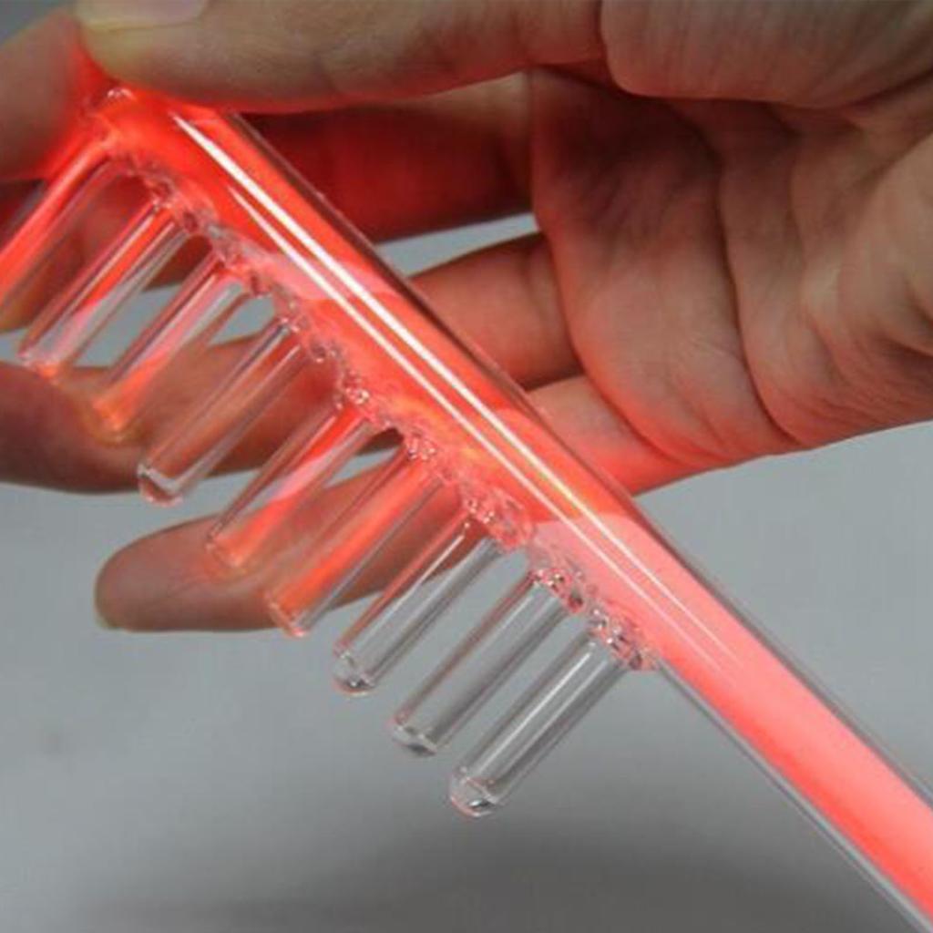Skin Therapy Wand High Frequency 4PCS Comb Tube Mite Removal Acne Treatment Facial Machine for Facial Care