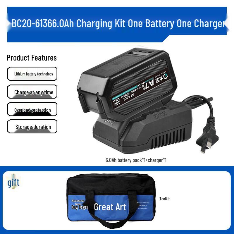 Dayi 20V Lithium-Ion Battery & Charger Kit CN plug (adapter included)