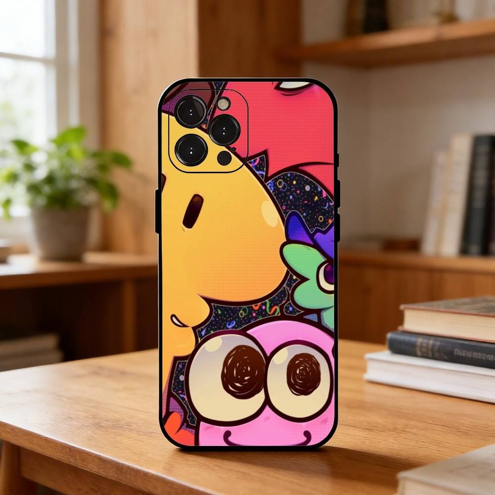 S-Smiling F-Friends Pim Charlie Phone Case For iPhone17,16,15,14,13,12Plus,Pro Max,XS,5G Soft Silicone Black Cover iPhone13PRO