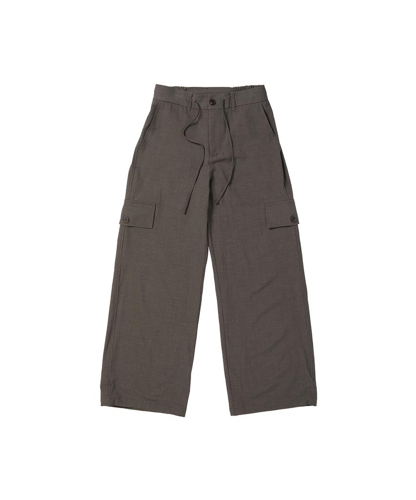 Tonilolenseu Wool Wide Cargo Pants Brown