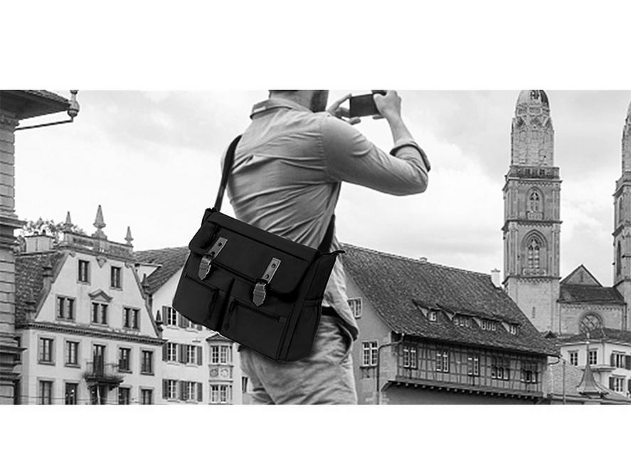 Versatile Large Capacity Canvas Crossbody Bag for Women & Men - Trendy Black Shoulder Bag