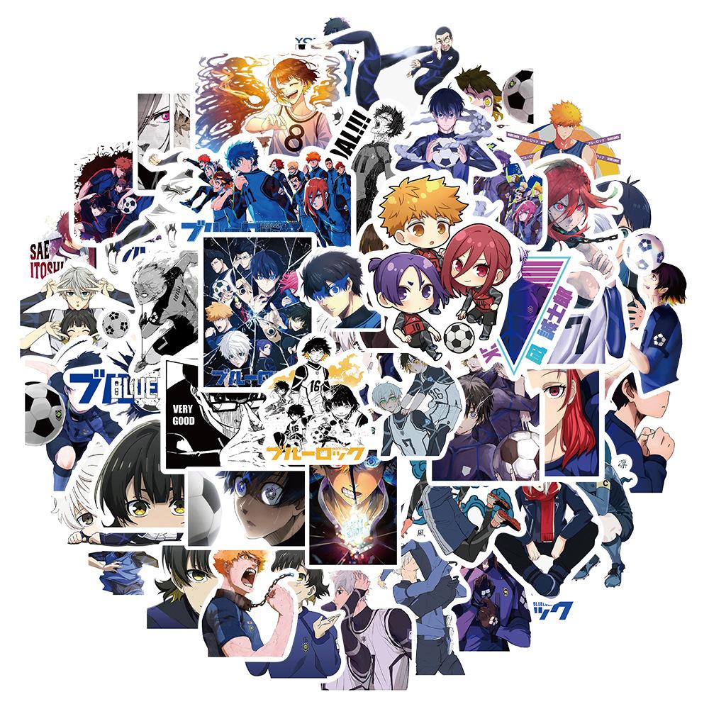 Lot de 50 Stickers Anime Football Personnages Journaling Bagages Bricolage Sport & Anime Thèmes Idées Cadeaux