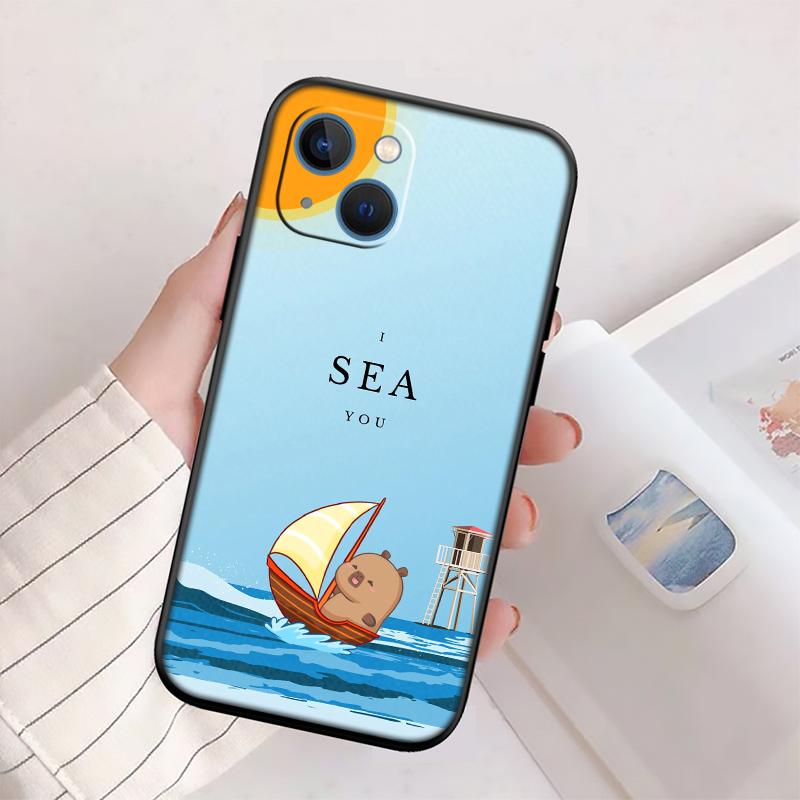 

Cute Capybara Art New High-End Shell Phone Case for iPhone 16 15 14 13 12 Pro Max Plus Mini iPhone 14 Pro Max