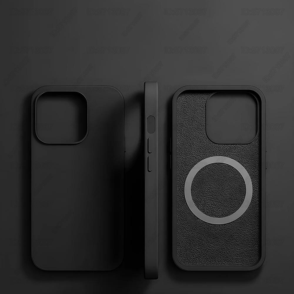 

Magnetic Liquid Silicone Shockproof Case For For Iphone 16 15 14 13 12 11 Pro Max 16 Plus For Magsafe Wireless Charge Cover For iPhone 16 Plus