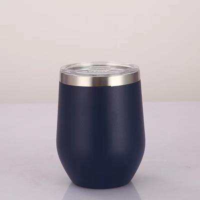 12OZ Stainless Steel Eggshell Cup Double Wall Insulated Vacuum Drinking Cup with Lids U-shaped Coffee Mug Thermal Cup for Coffee