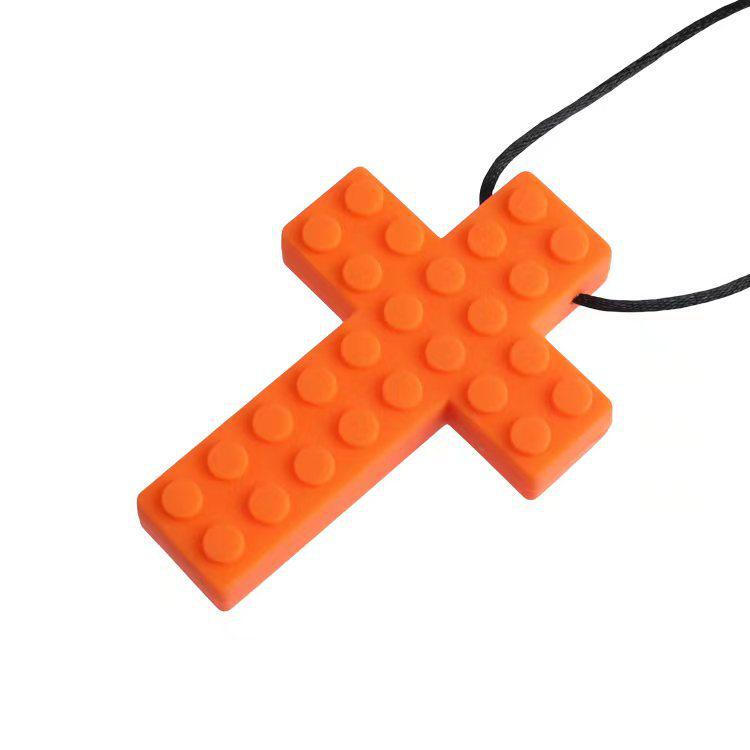 Baby Silikon Beißring: Regenbogen-Bausteine & Kauspielanhänger