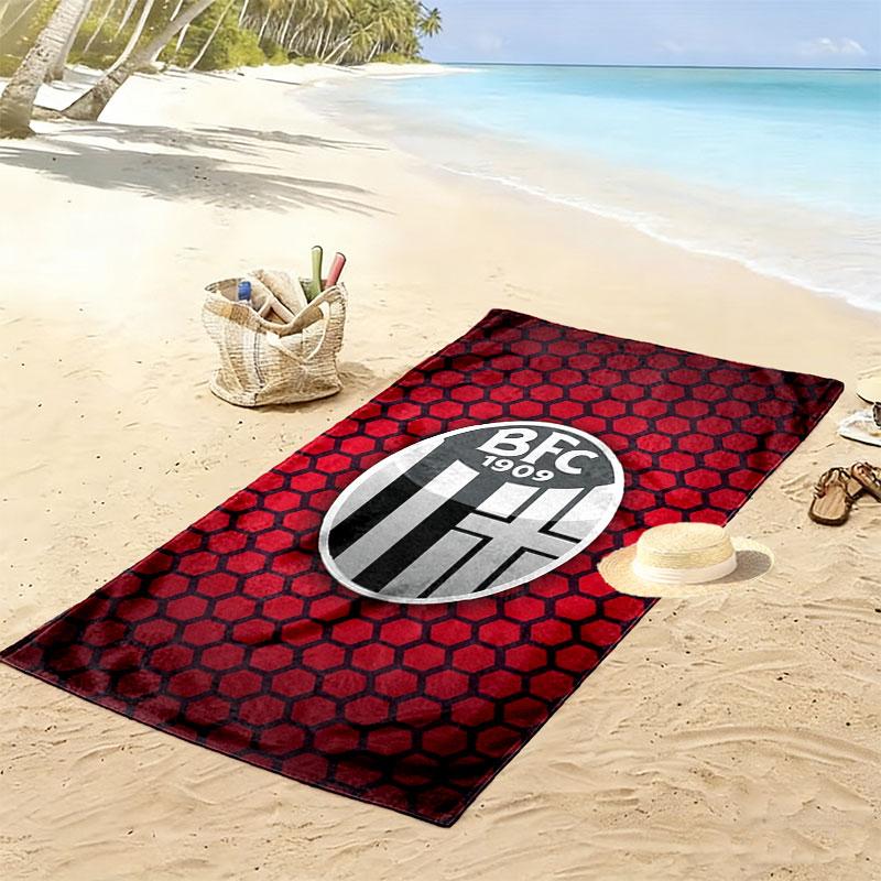 Asciugamano da Spiaggia Stampa Bologna FC 1909, Asciugamano Grande Morbido Asciugatura Rapida per Spiaggia Campeggio Nuoto