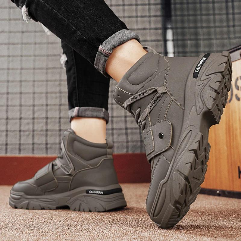 Casual Sneaker Ankle Boots Men's Sneakers Sports and Leisure Shoes for Men Soft and Comfortable Outdoor Boots Wear-resistant