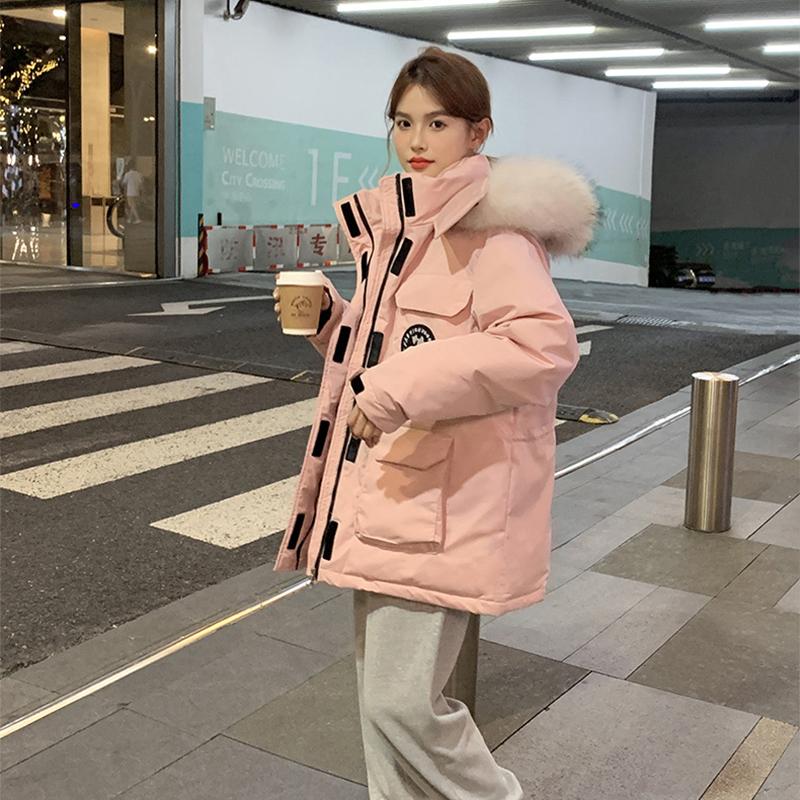 Herbst- und Winter Daunen- und Baumwolljacken, Modische Damenbekleidung, Dicke Baumwolljacken mit Kapuze, Lockere Baumwolljacken, Arbeitsjacken, Oberbekleidung