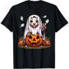 Funny Ferret Ghost Boo Halloween Ferret Womens Mens Kids T-Shirt