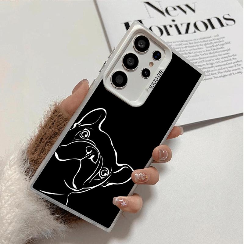 French Bulldog Black Desgin Shockproof Phone Case for Samsung Galaxy S26 Edge S25 Ultra S24 FE S23 Plus S21 Cover Anti Fall Fund