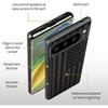 Carveit Wood Case for Pixel 8 Pro - Natural Wood & Black Soft TPU, Shockproof Protective Cover, Unique American Flag-Blackwood Design