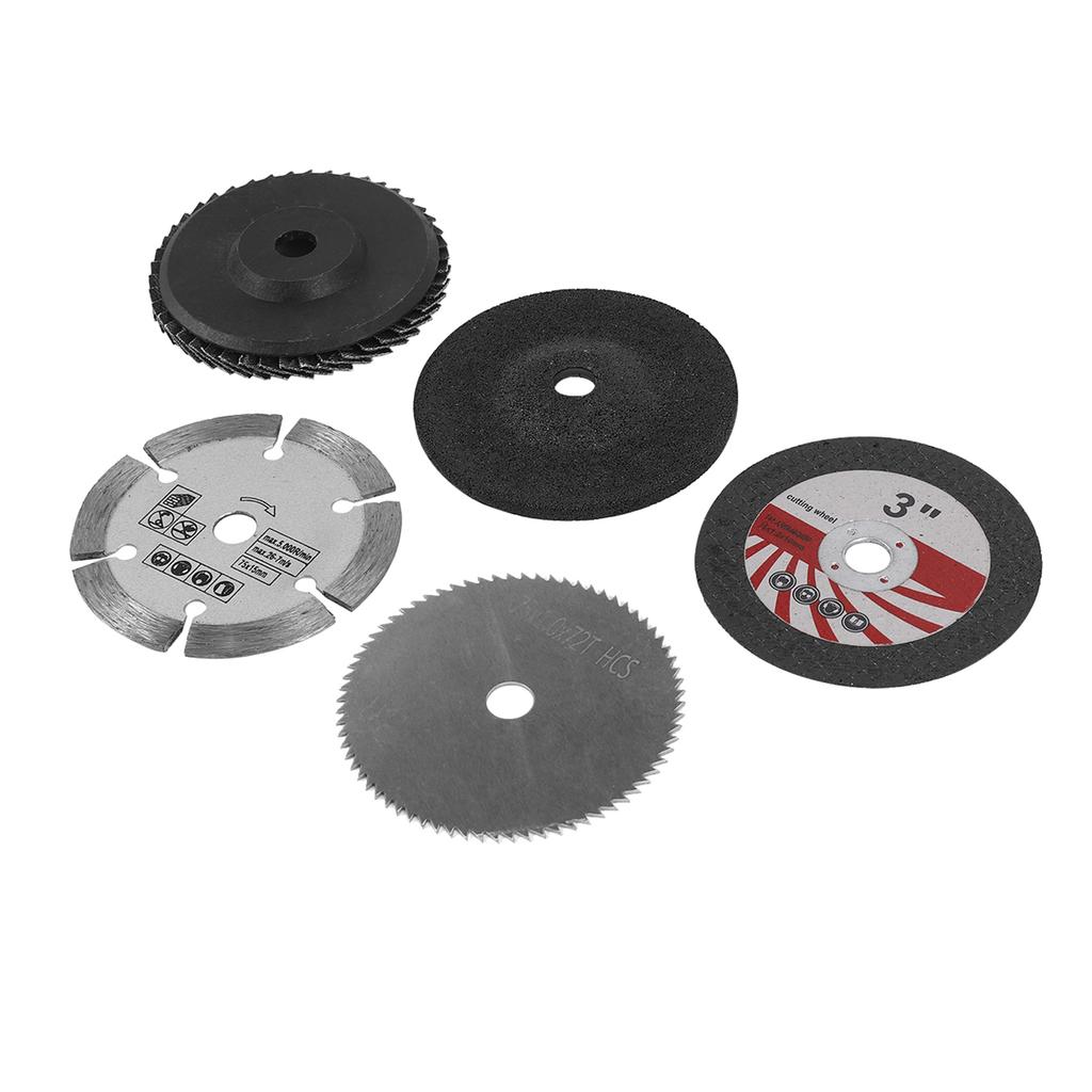 BHBL 5Pcs 75mm Cutting Disc for 10mm Bore Angle Grinder Metal Circular Saw Blade Flat Flap Grinding Wheel Sanding Pads Tool